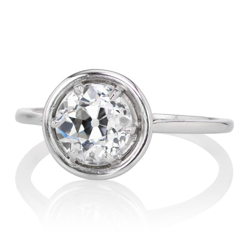 1.51ct old European cut diamond diamond engagement ring