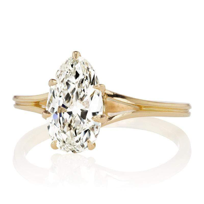 1.51ct Pear cut diamond diamond engagement ring