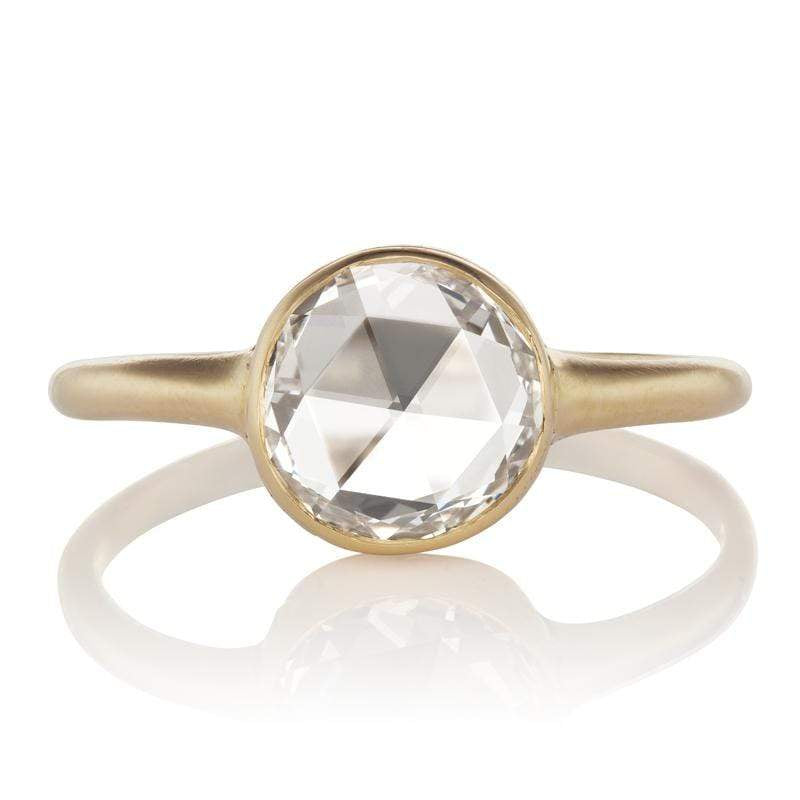 Victorian Bezel Set Diamond Solitaire Engagement Ring