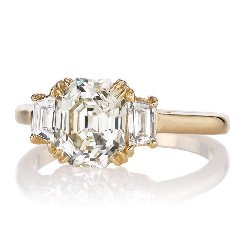 1.52ct Emerald cut diamond diamond engagement ring