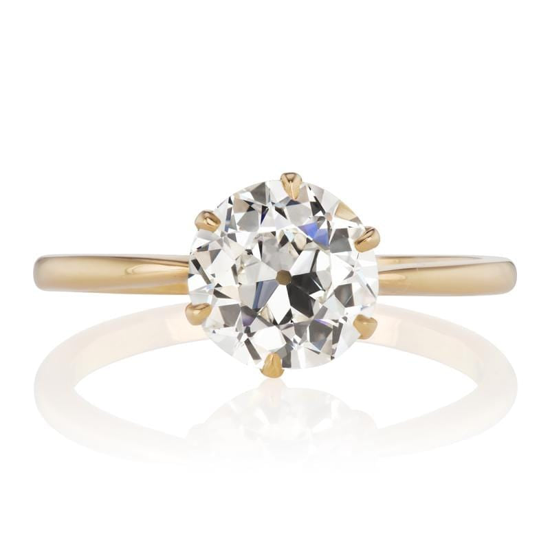 1.52 ct Solitaire Engagement Ring with Tapered Band