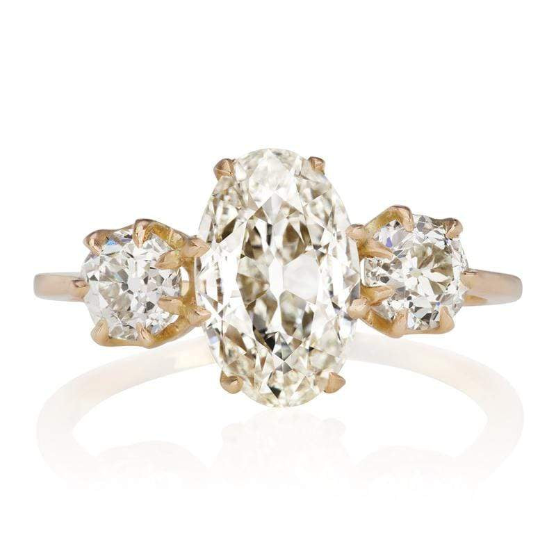 1.5 ct Oval Cut Diamond Three Stone Engagement Ring