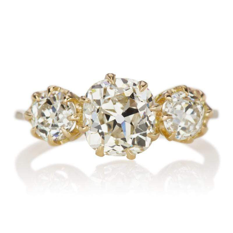 Marielle 3 Stone Engagement Ring | V. Barboné Jewelry