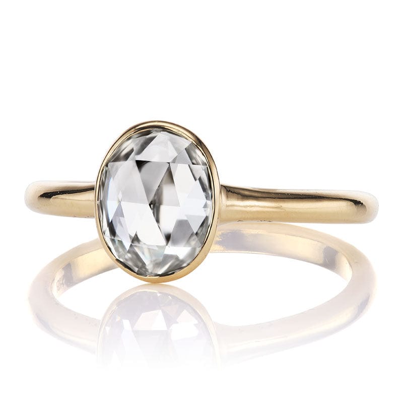 1.54ct oval rose cut diamond diamond