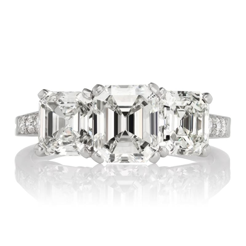 Emerald Cut & Asscher Cut Diamond Engagement Ring