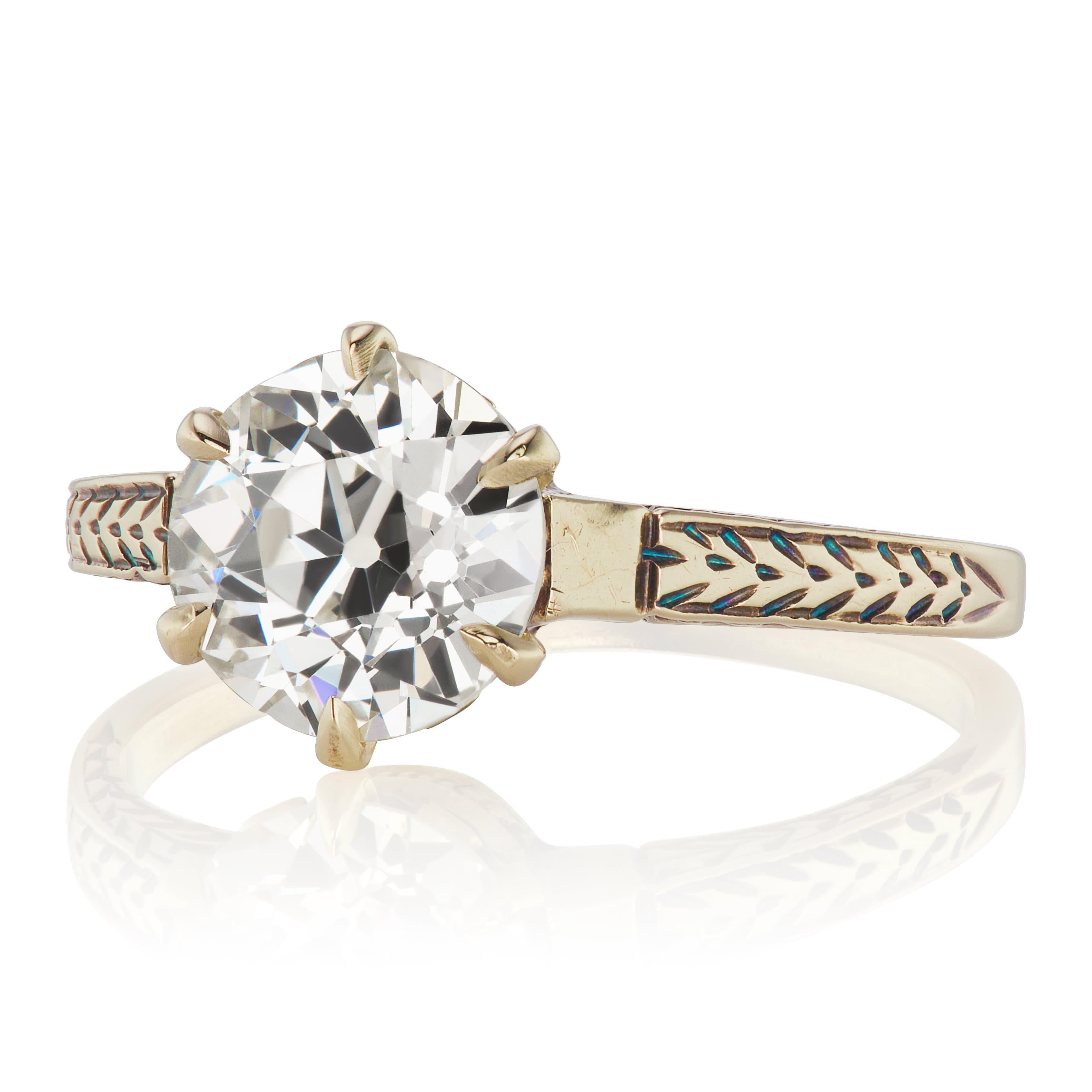 1.55ct old European cut diamond diamond engagement ring