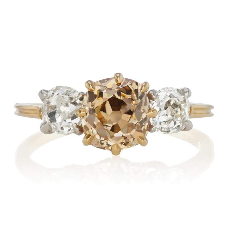 Brown Diamond Yellow Gold Engagement Ring | Victor Barbone