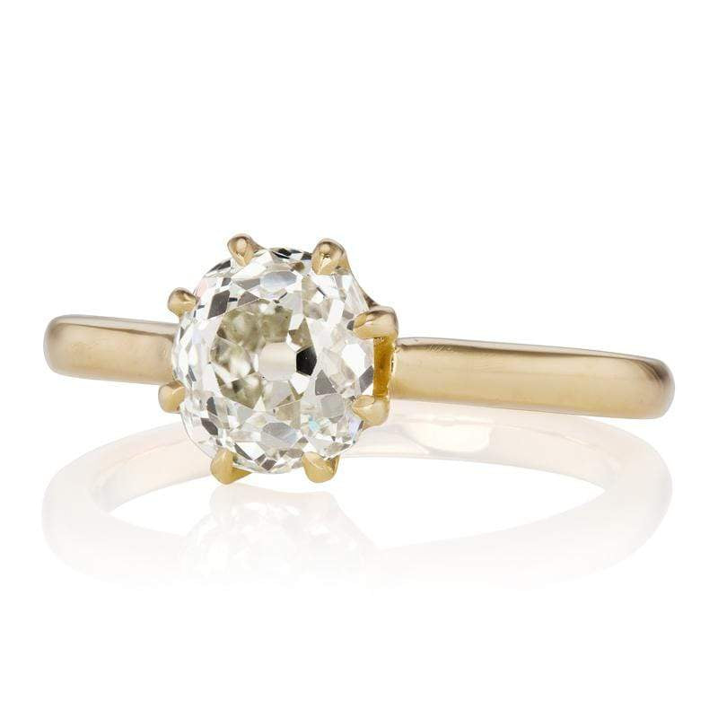 1.57ct old mine cut diamond diamond engagement ring