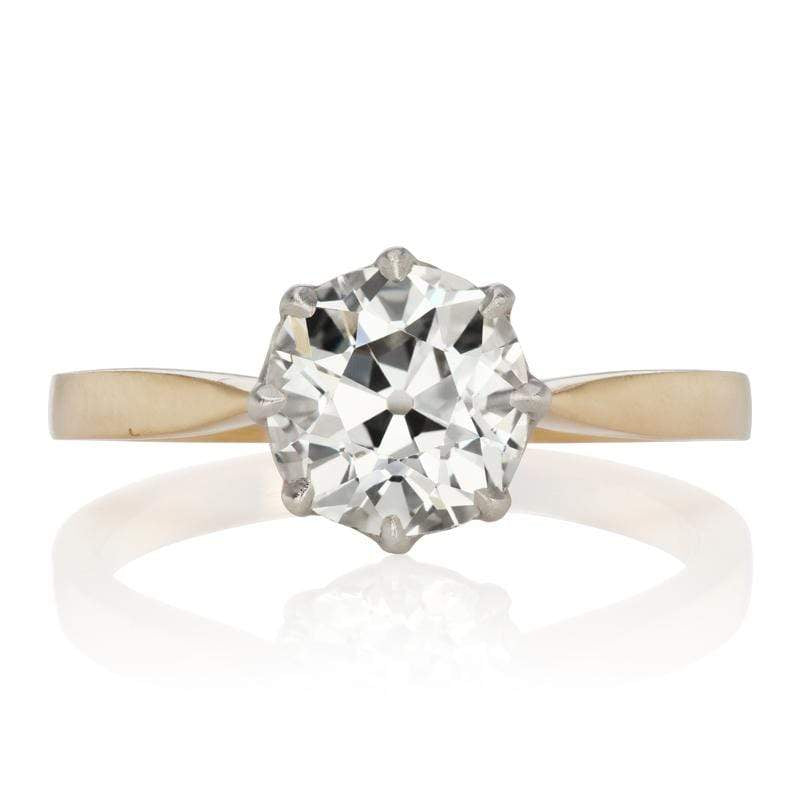 1.5 Carat Diamond Tapered Solitaire Engagement Ring