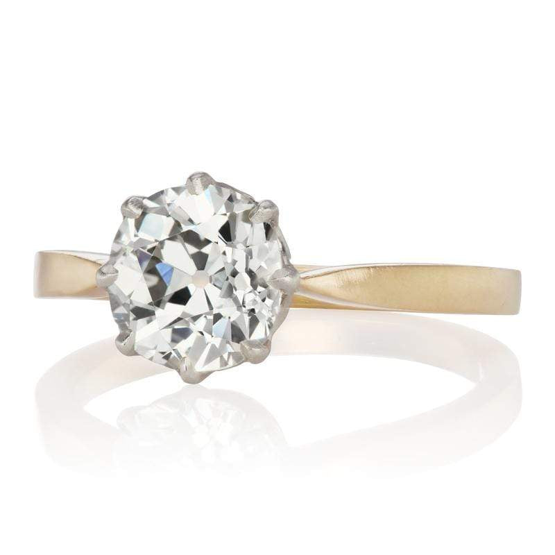 1.57ct old mine cut diamond diamond engagement ring