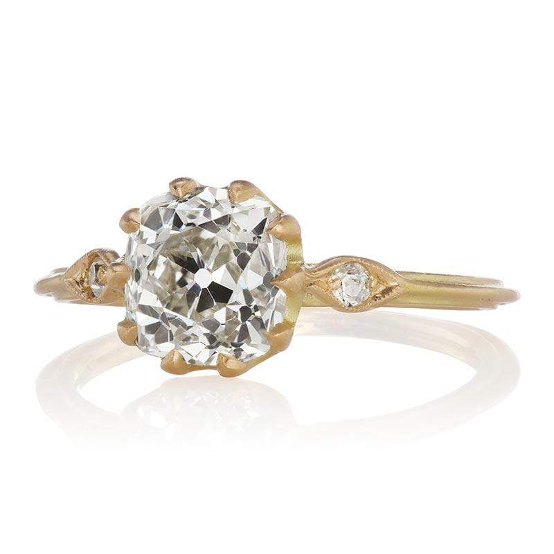 1.57ct old mine cut diamond diamond engagement ring