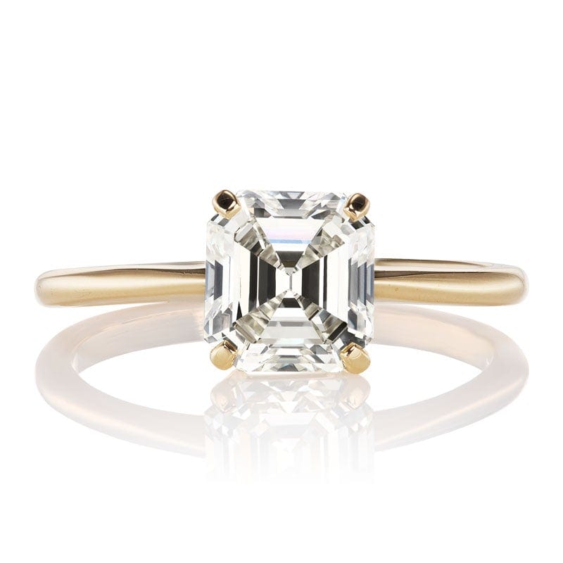 1.58 ct Asscher Cut Solitaire Engagement Ring
