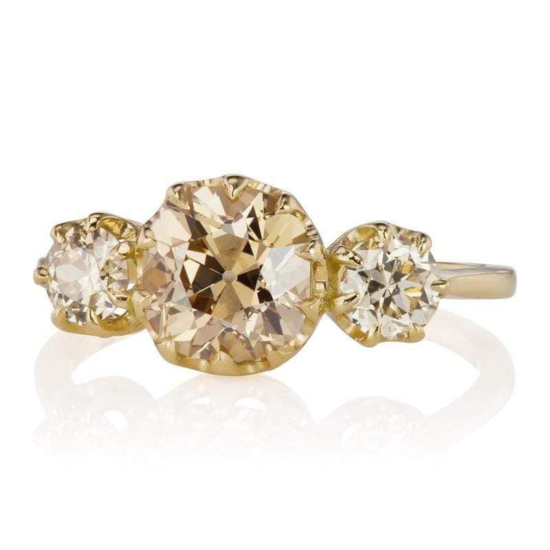 1.58ct old mine cut diamond diamond engagement ring