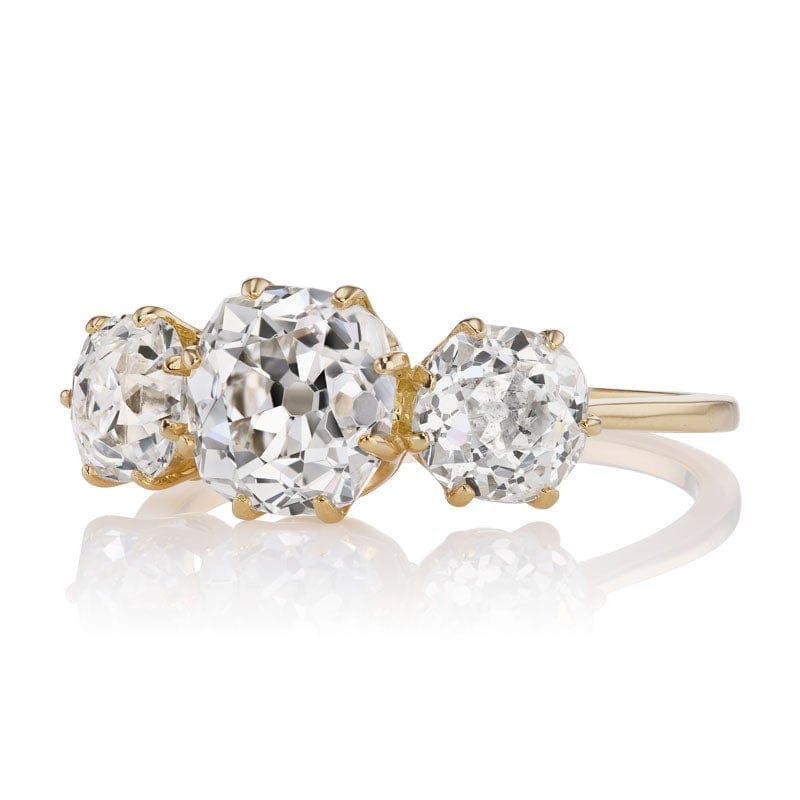 1.61ct old mine cut diamond diamond engagement ring