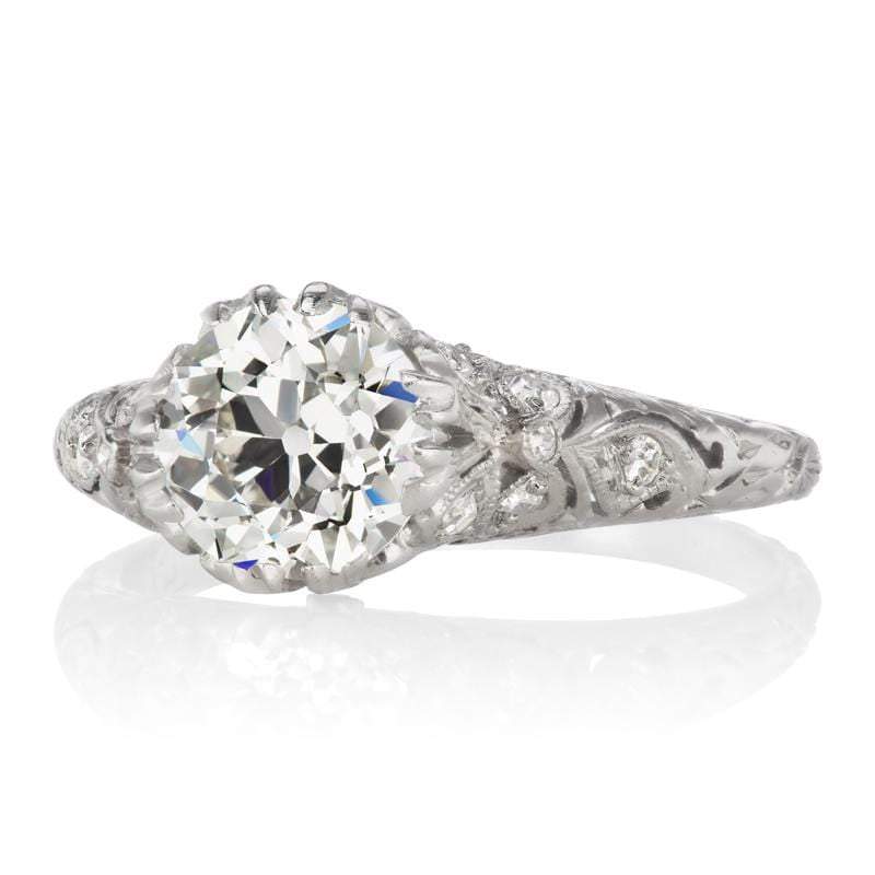 1.62ct old European cut diamond diamond engagement ring