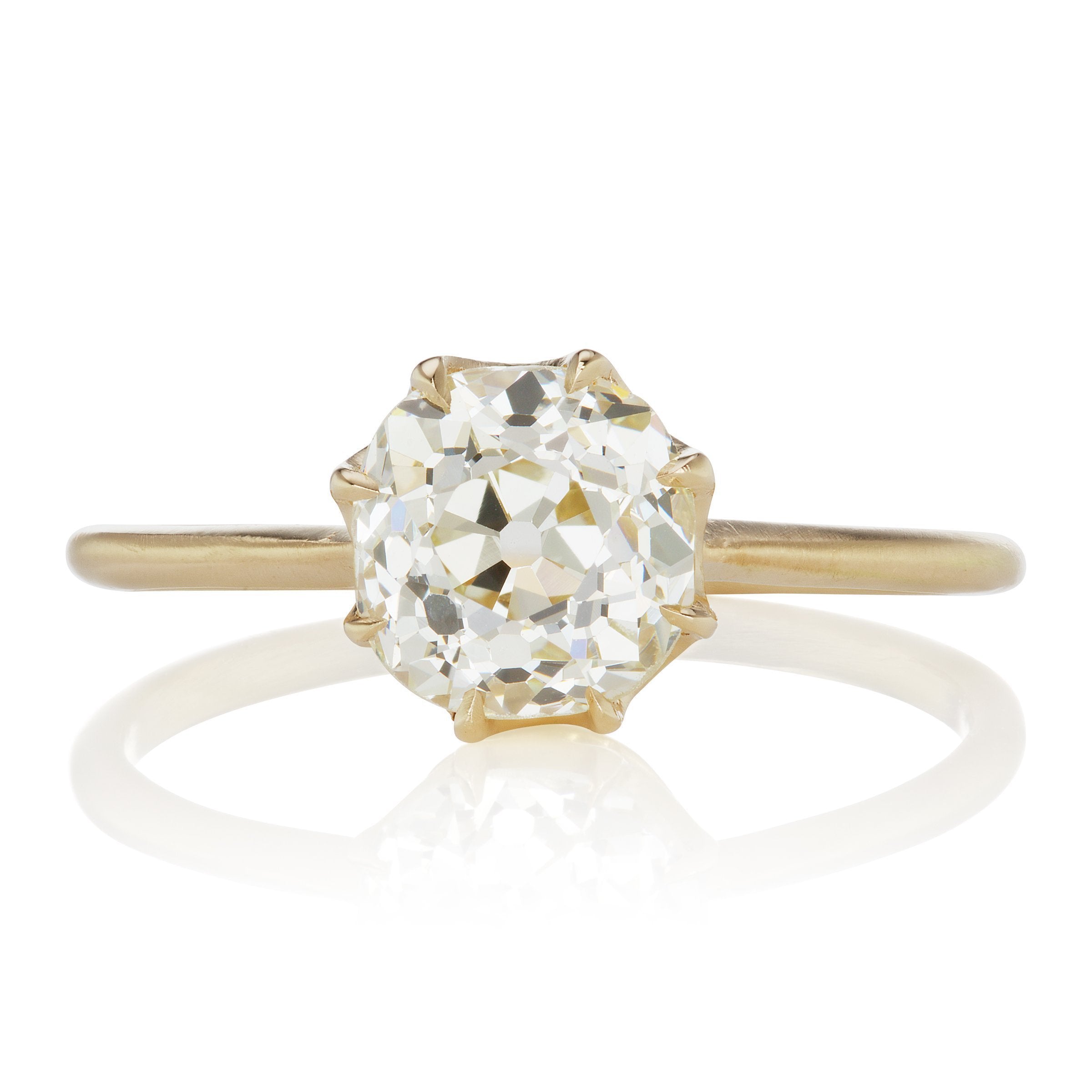 18k Yellow Gold Solitaire Engagement Ring | Victor Barbone