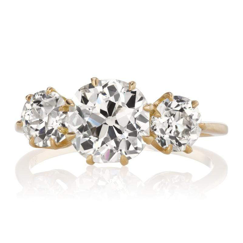 1.63ct old mine cut diamond diamond engagement ring