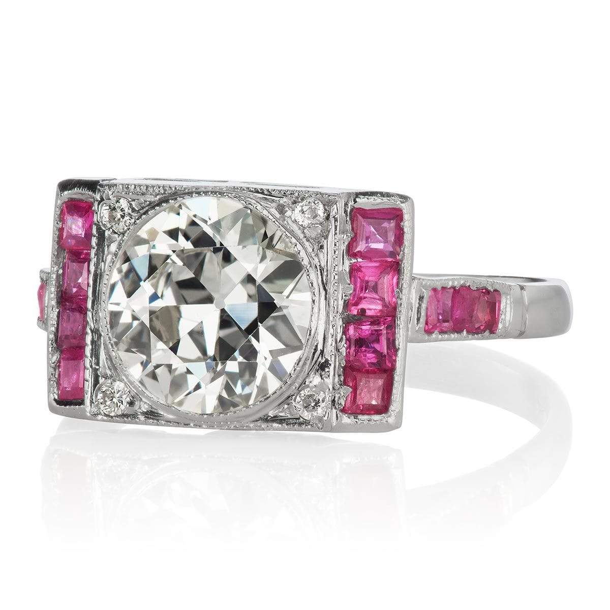 1.63ct transitional cut diamond diamond engagement ring