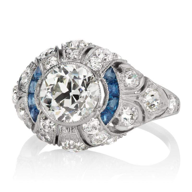 1.65ct old European cut diamond engagement ring