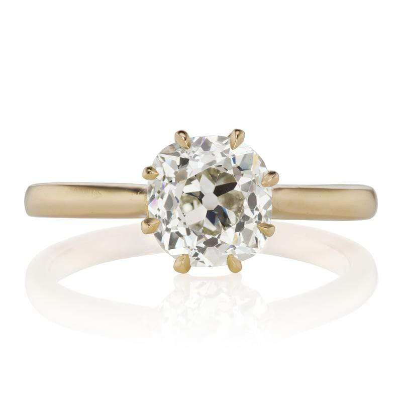 1.65ct Old Mine Cut Diamond Engagement Ring | Victor Barboné Jewelry