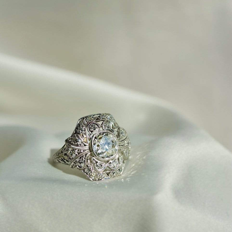 1.65ct old mine cut diamond Ring