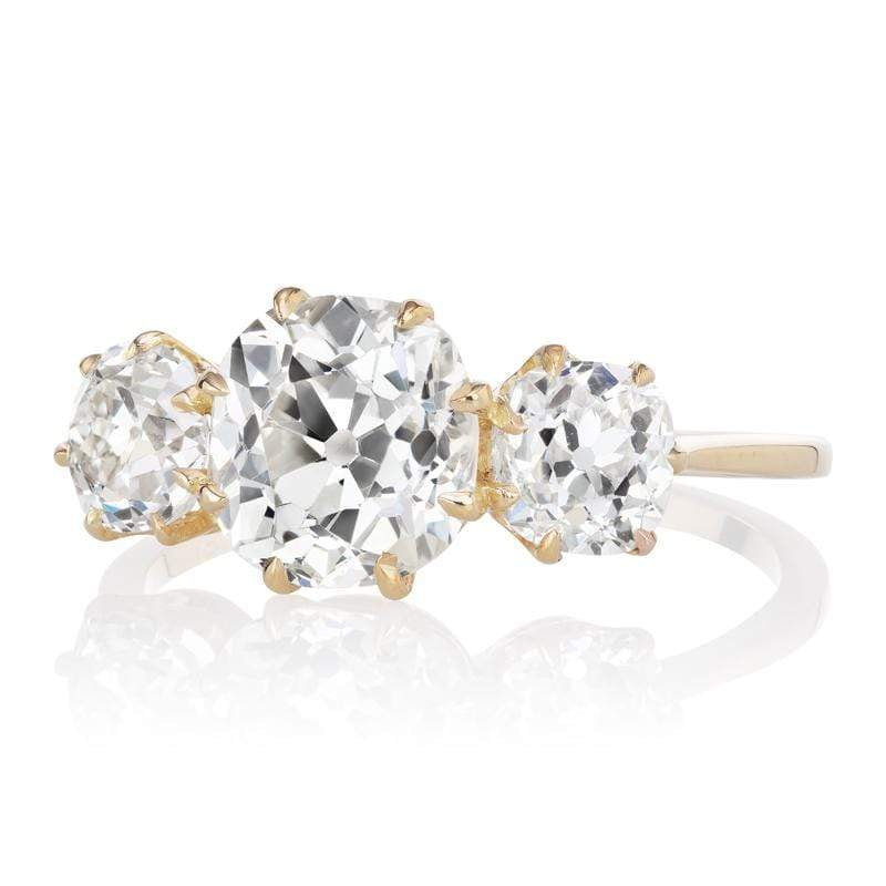 1.66ct old mine cut diamond diamond engagement ring