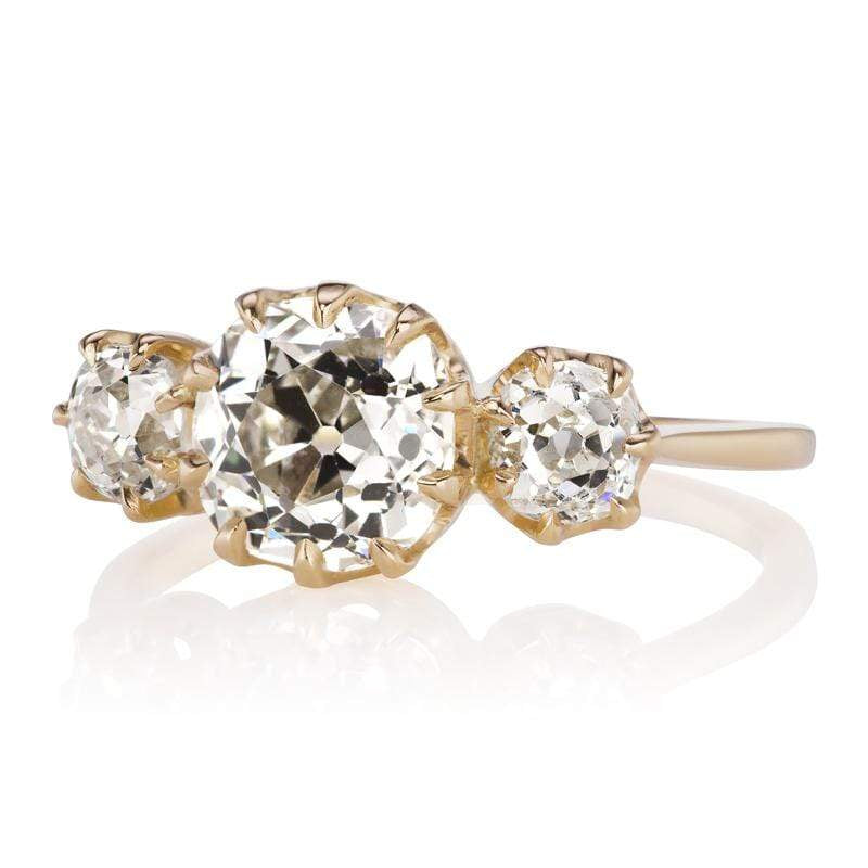 1.67ct old mine cut diamond diamond engagement ring