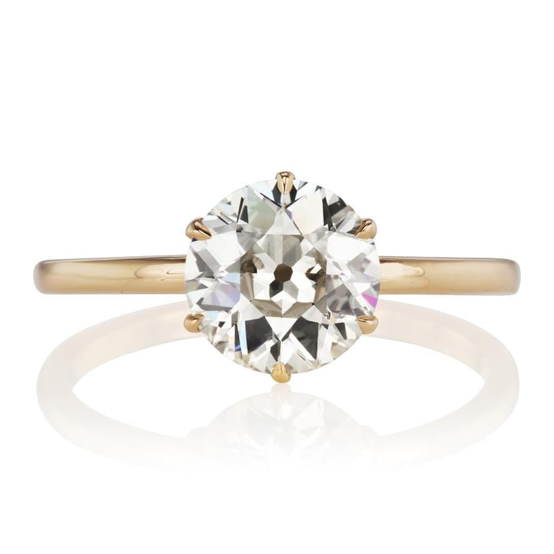 18 kt Yellow Gold Stackable Solitaire Engagement Ring
