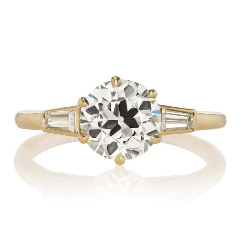 1.68 ct Diamond Engagement Ring with Baguettes