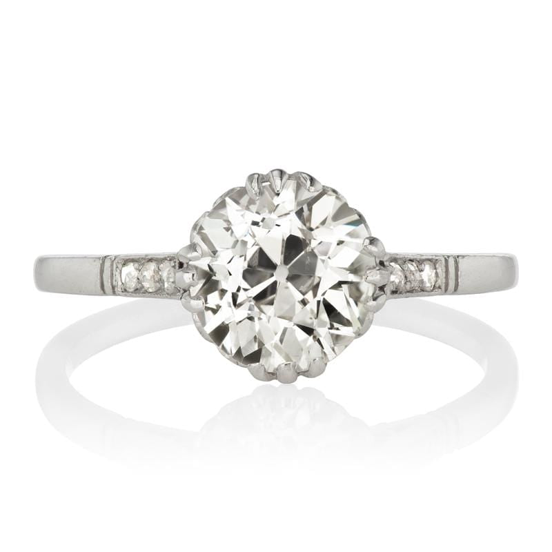 1.70 ct Old European Cut Diamond Engagement Ring