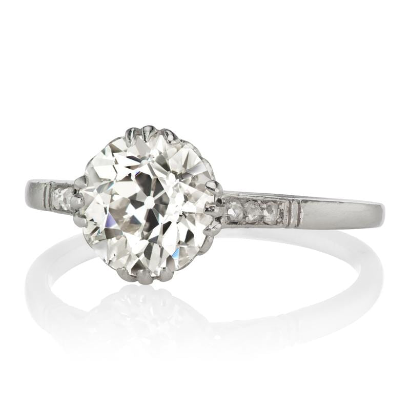 1.70ct old European cut diamond diamond engagement ring