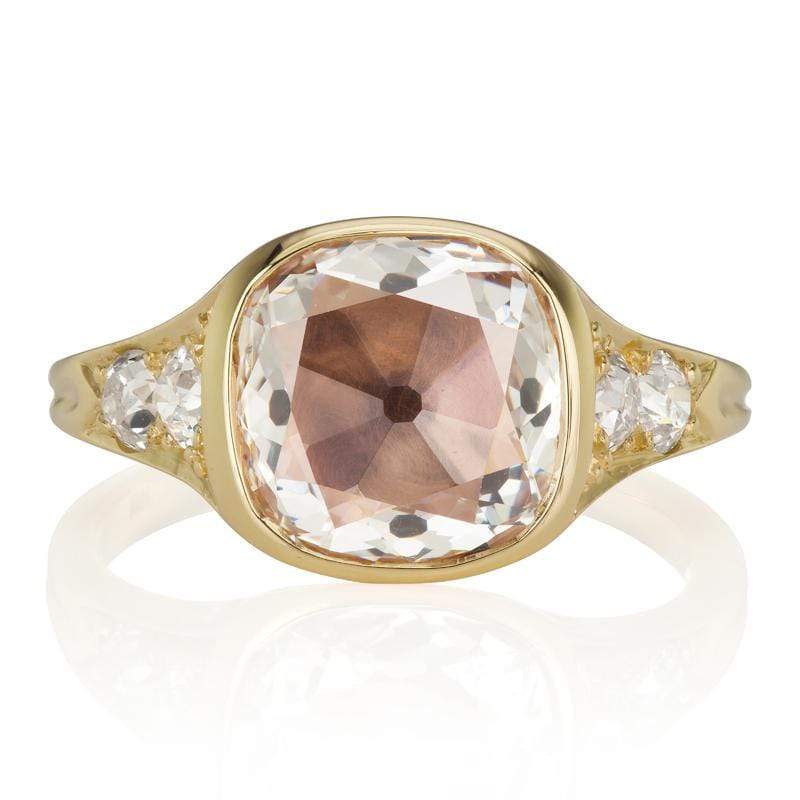 1.71 ct Pink Diamond Yellow Gold Engagement Ring | Victor Barbone