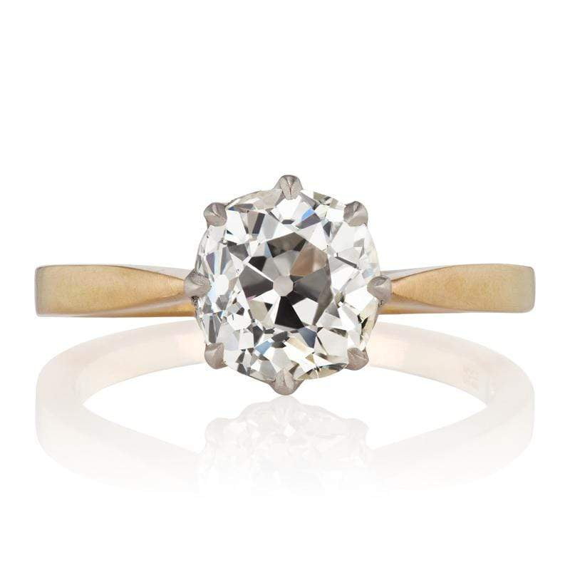 1.71 ct Diamond Tapered Solitaire Engagement Ring