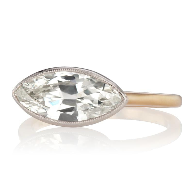 1.72ct marquise diamond engagement ring