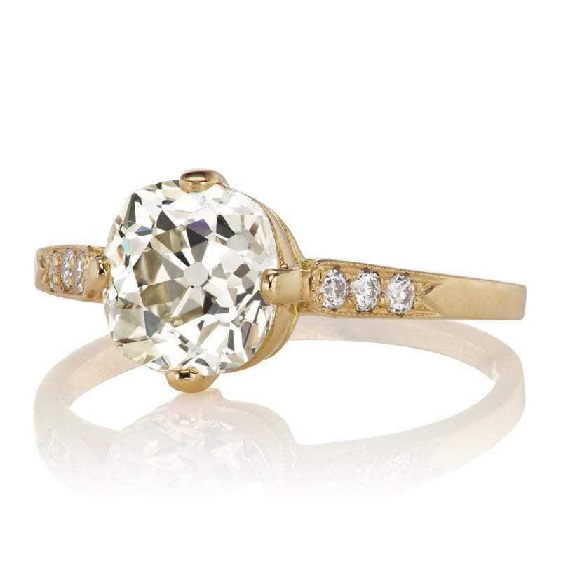 1.72ct old mine cut diamond diamond engagement ring