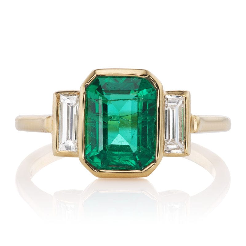 1.75 ct Octagonal Cut Zambian Emerald Ring