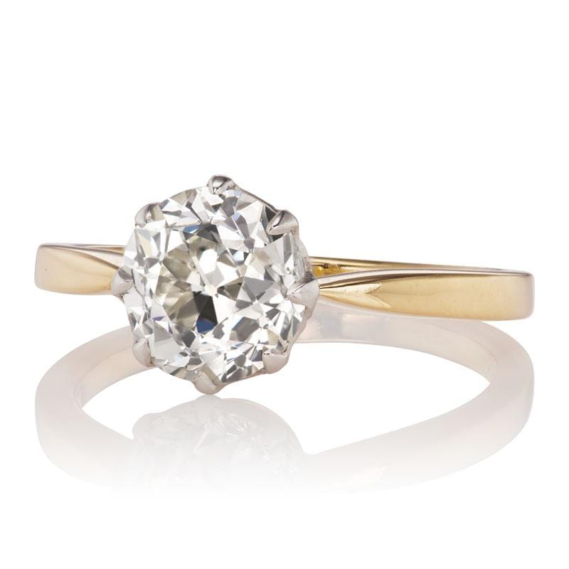 1.78ct old European cut diamond diamond engagement ring