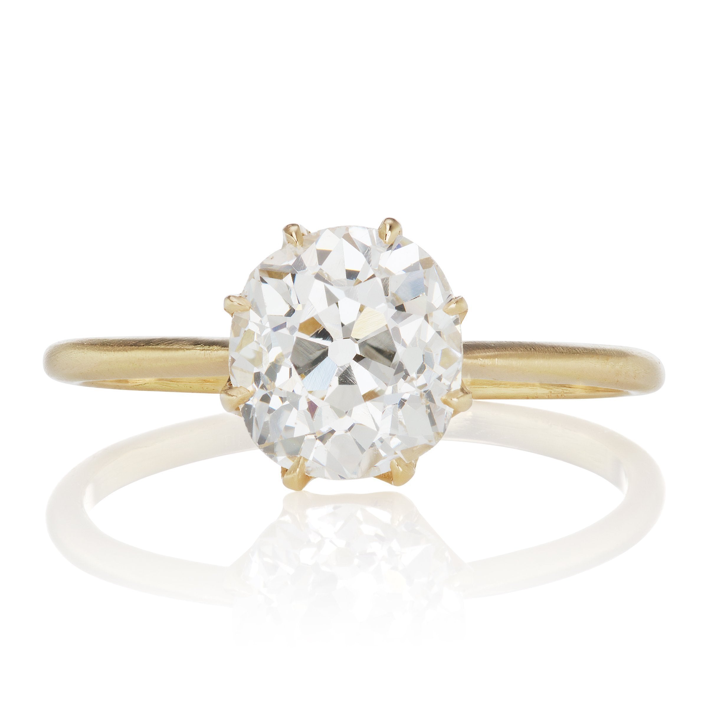 Old Mine Cut Diamond Engagement Ring | Victor Barbone
