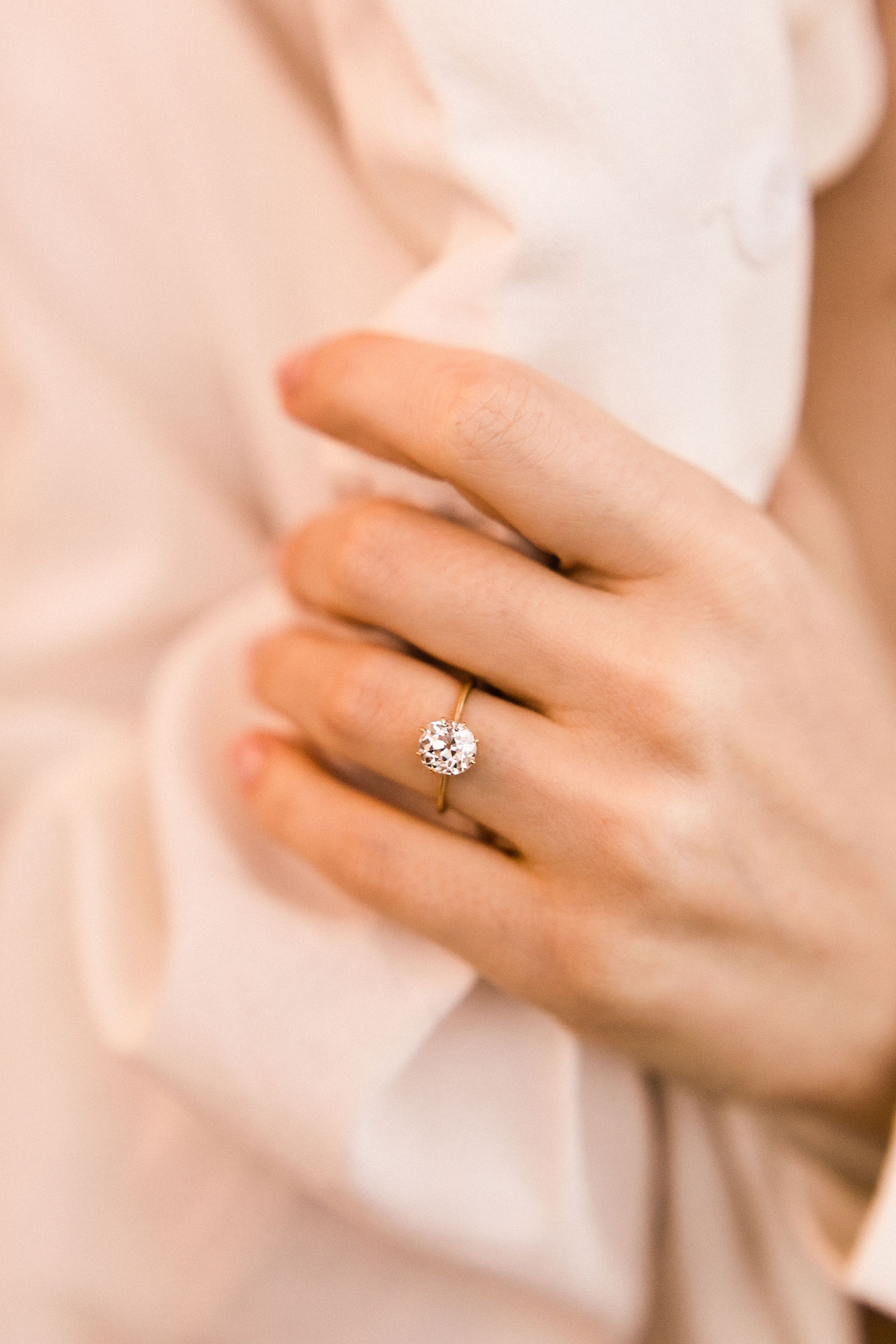 1.78ct old mine cut diamond Old Mine Cut Diamond Engagement Ring