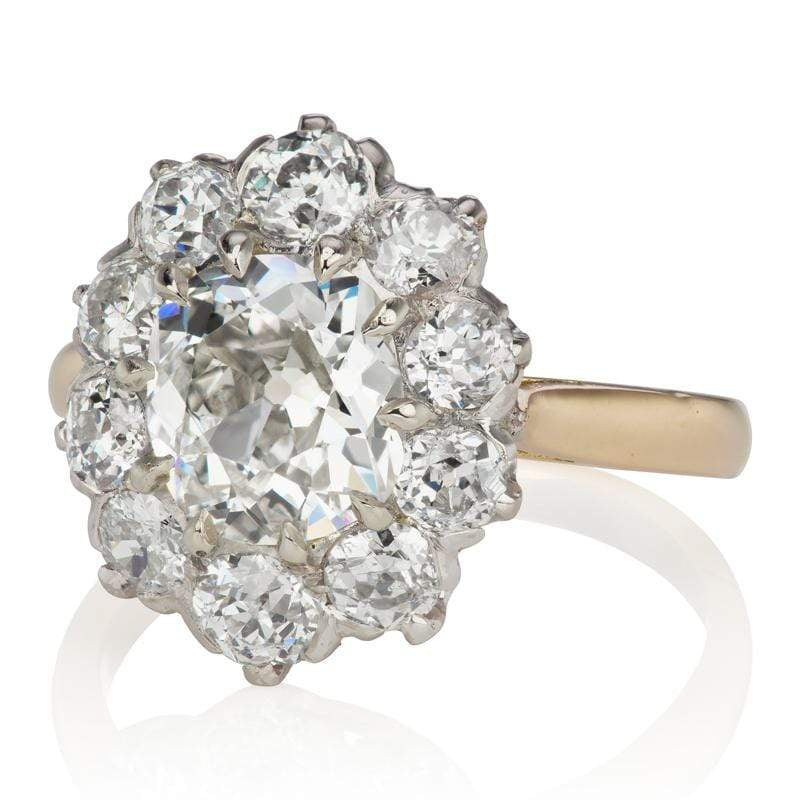 1.78ct old mine cut diamond diamond engagement ring