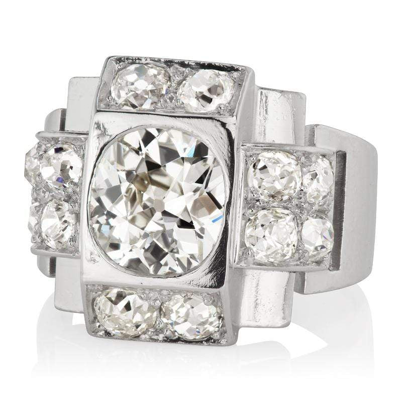 1.78ct old mine cut diamond diamond engagement ring