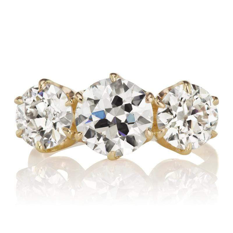 Art Deco Three Diamond Engagement Ring