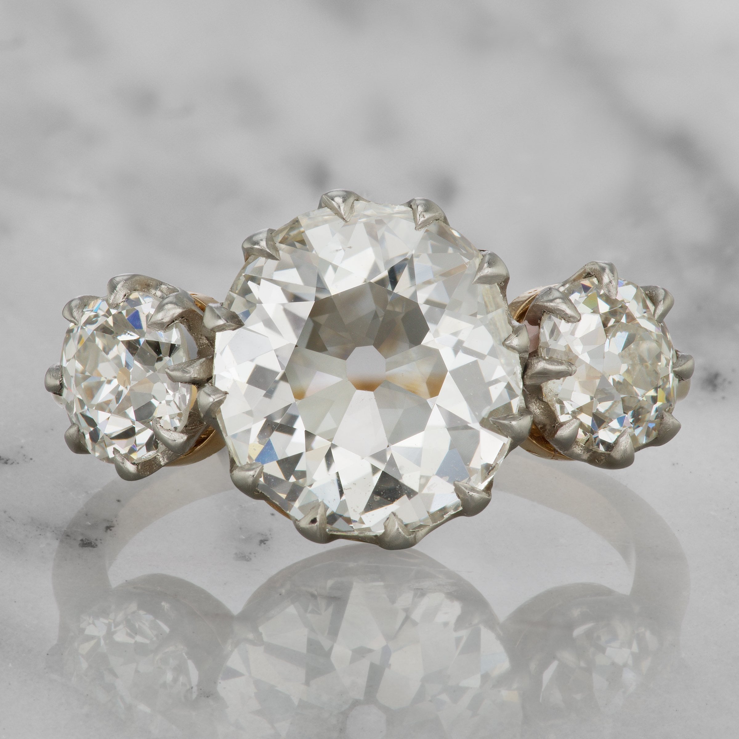 Vintage Style Three Stone Engagement Ring - 1.83 ct | Victor Barbone