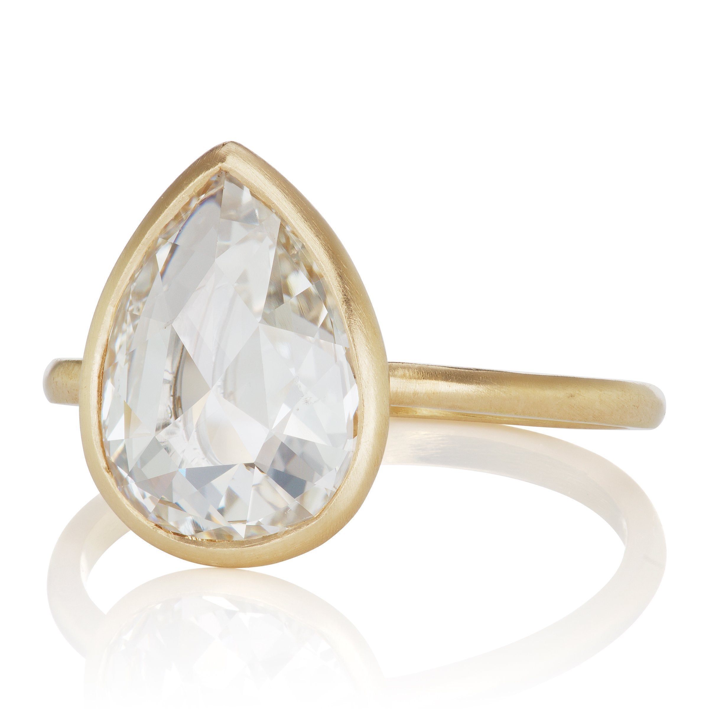 1.84ct pear rose cut diamond