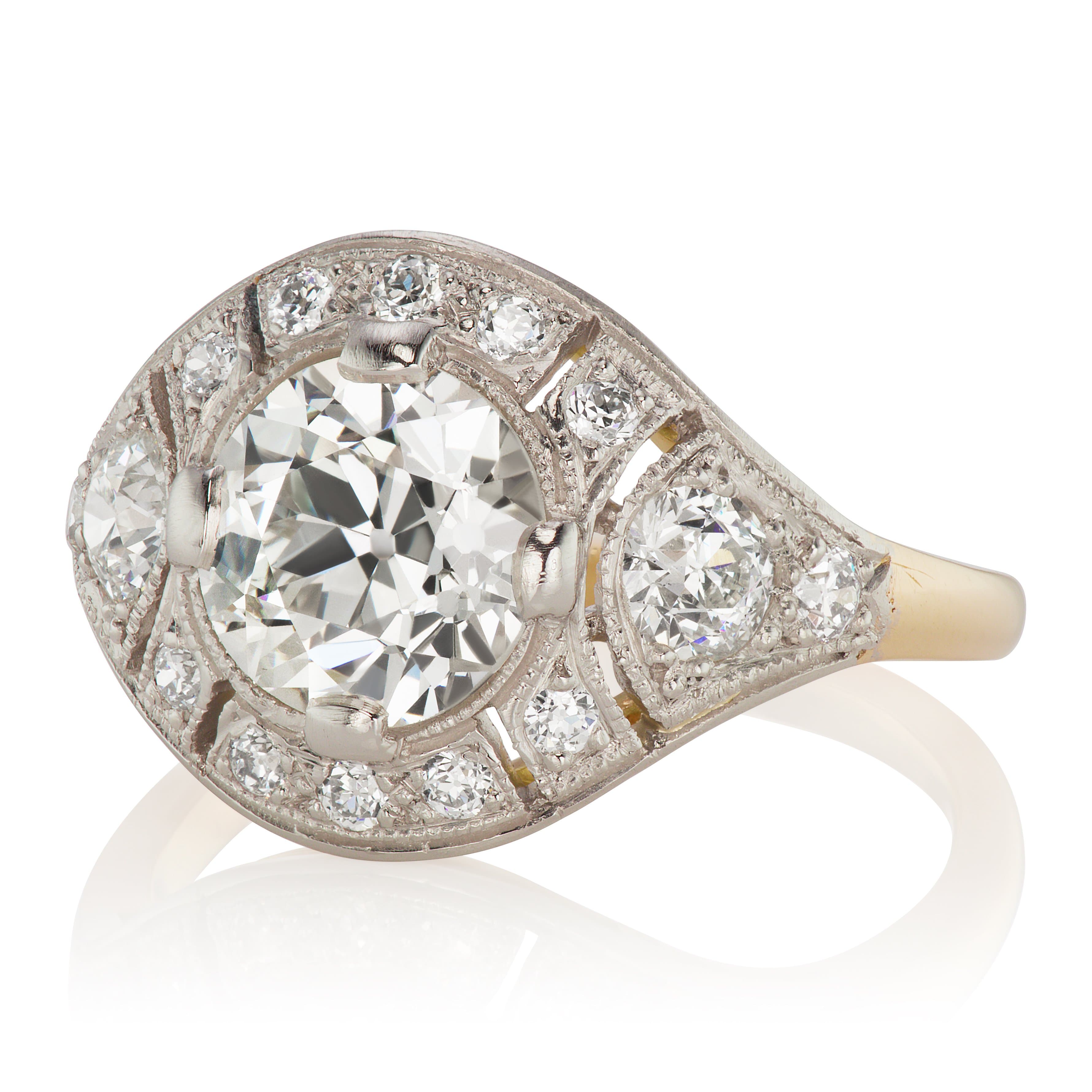 1.85ct old European cut diamond Ring