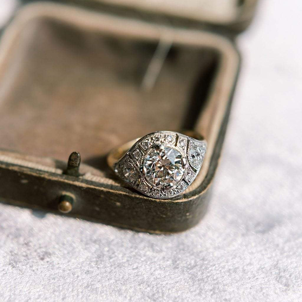 1.85ct old European cut diamond Ring