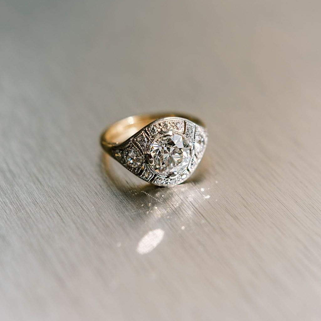 1.85ct old European cut diamond Ring