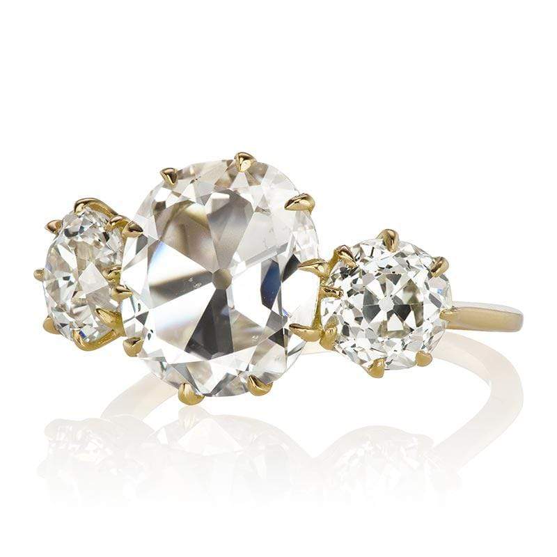 1.85ct old mine cut diamond diamond engagement ring