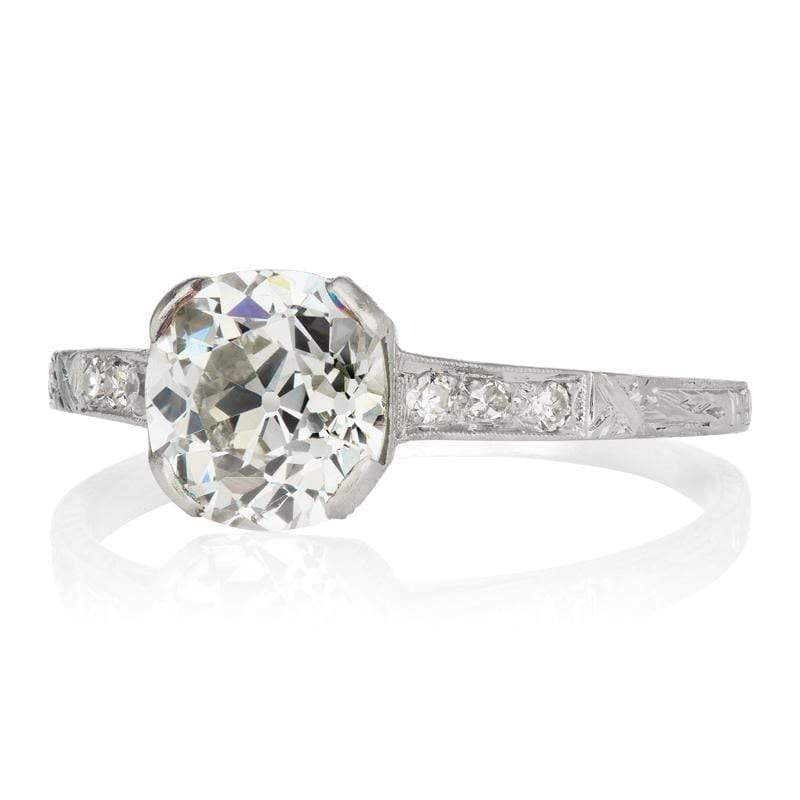 1.86ct old mine cut diamond diamond engagement ring