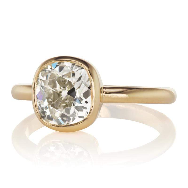 1.87ct old mine cut diamond diamond engagement ring